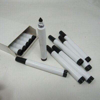 Vintage Box of 12 LIQUI-MARK MARKERS Black L710 conical point permanent ink