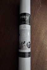 American Crafts White Diecutt Vinyl Roll Adhesive, Glossy, Waterproof 12”x36”NEW