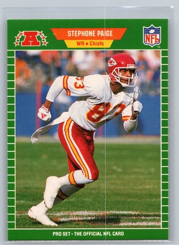 5 Card Lot 1989 Pro Set/90 Fleer #207 Football Card #177 Stephone Paige - Picture 9 of 10