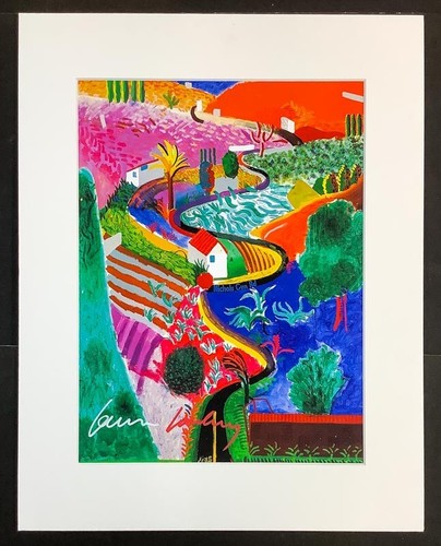 DAVID HOCKNEY - 11x14 inch Matted Print - FRAME READY - Hand Signed Signature