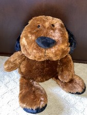 Spark Create Imagine Puppy Dog Plush Stuffed Animal Brown Black Soft EUC