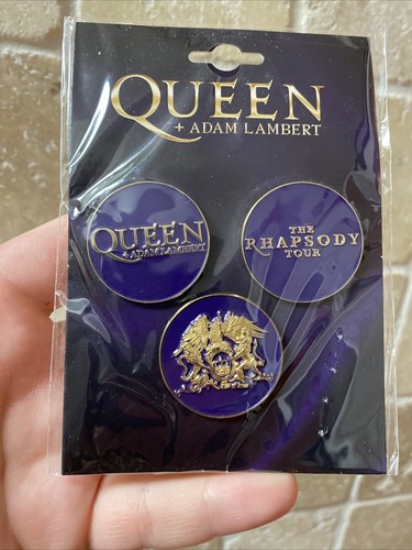 Queen Adam Lambert The Rhapsody Tour Pin 3er Set lila Abzeichen schwer
