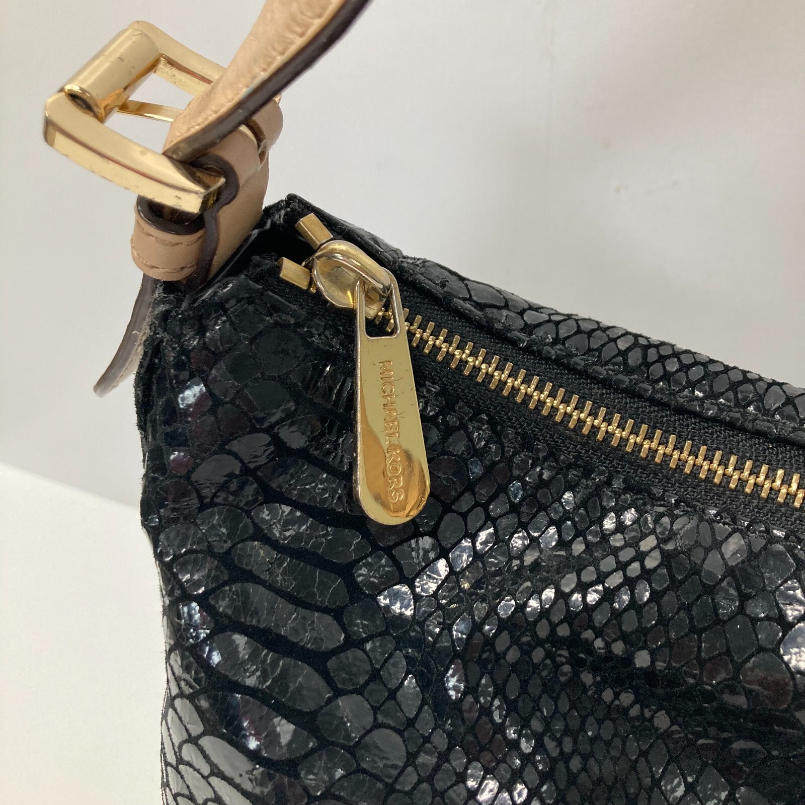 Michael Kors Black Python Print Embossed Gorgeous… - image 8