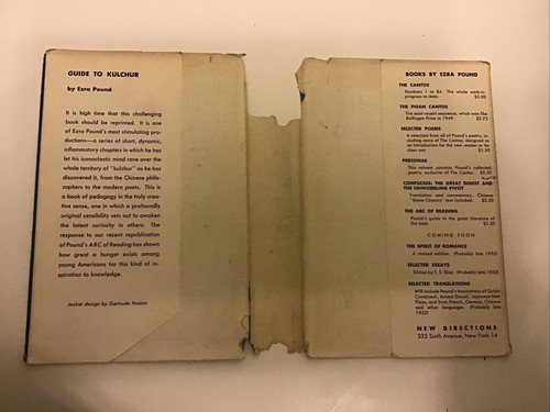 Guide to Kulchur by Ezra Pound 1952 New Directions. HC/DJ. - Foto 19 di 22