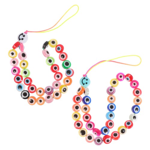 2 Pcs Pearl Eyes Mobile Chain Exquisite Beaded Pendant Phone Lanyard - 第 6/12 張圖片