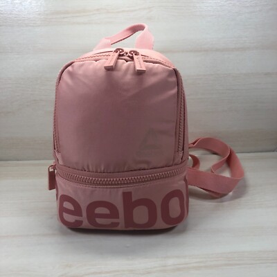Reebok Womens Cottie Mini Nylon Backpack Canyon Coral Pink Lightweight 