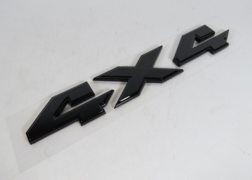Gloss Black 4x4 Emblem For Dodge Ram Rear Tailgate Badge Back Logo Nameplate - Imagen 2 de 5