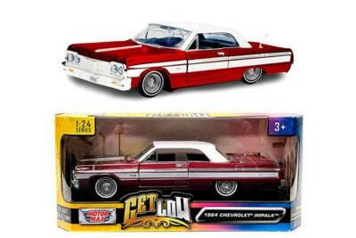 1964 Chevy Impala SS Hard Top Lowrider Candy Red With White