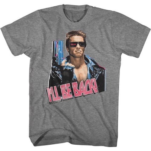 The Terminator 80's Movie Full Color Schwarzenegger I'll Be Back Herren T-Shirt - Bild 3 von 3