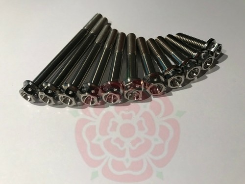 M6 Titanium Bolt With Holes Hex M6 Head Flange Screw DIN 6921 GR5 - Picture 1 of 2