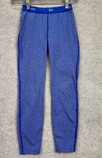 REI Co-op Kids Base Layer Pants S Blue Polyester Spandex Thermal Stretch Warm