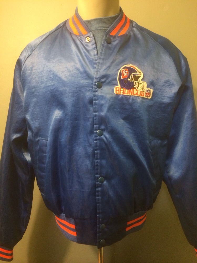 80s-90s chalk line Broncos ナイロンジャケット XL