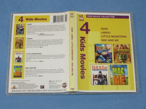 IGOR/ LABOU/ LITTLE MONSTERS/ MAC AND ME (DVD, 2010, 3-Disc Set) ***Rare, OOP!** - Foto 5 di 6