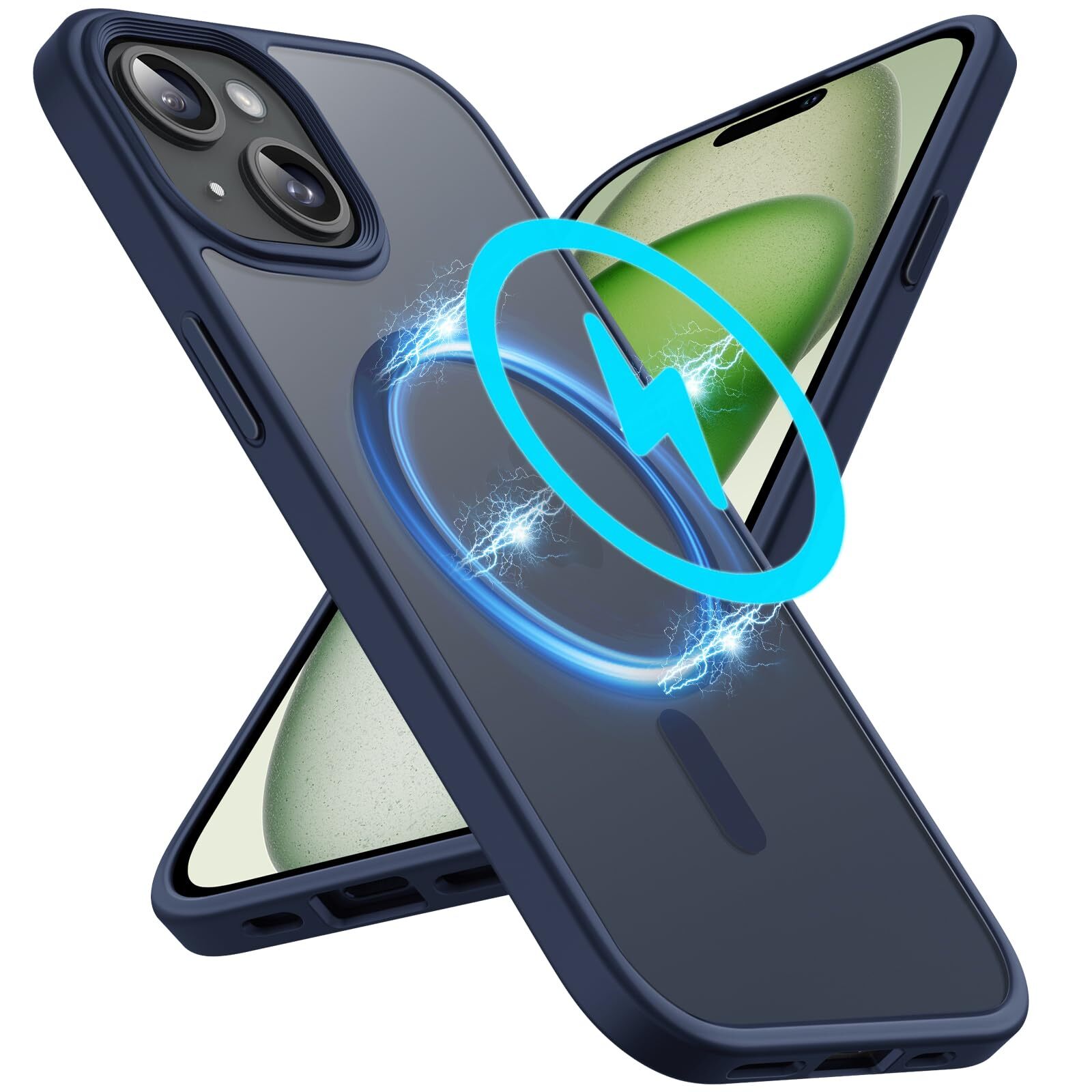 Anecennek for iPhone 15 Case Shockproof Matte Finish U.S. Military MIL Stan 865-image