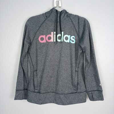 Women's Adidas Climawarm Hoodie Size Medium Gray With
