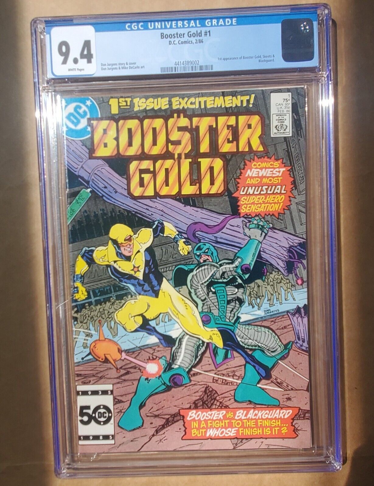 BOOSTER GOLD #1 - CGC 9.4, White Pages  (DC, 1986)