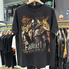 Fallout New Vegas T Shirt Grunge Y2K Vintage 2010 Graphic Gamer Emo Tapout Jnco