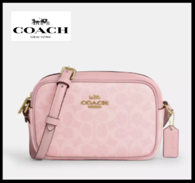 今日だけ価格！　pois mellow cami pink ♡ COACH CY752 Mini Jamie Camera Bag Signature Canvas Powder Pink