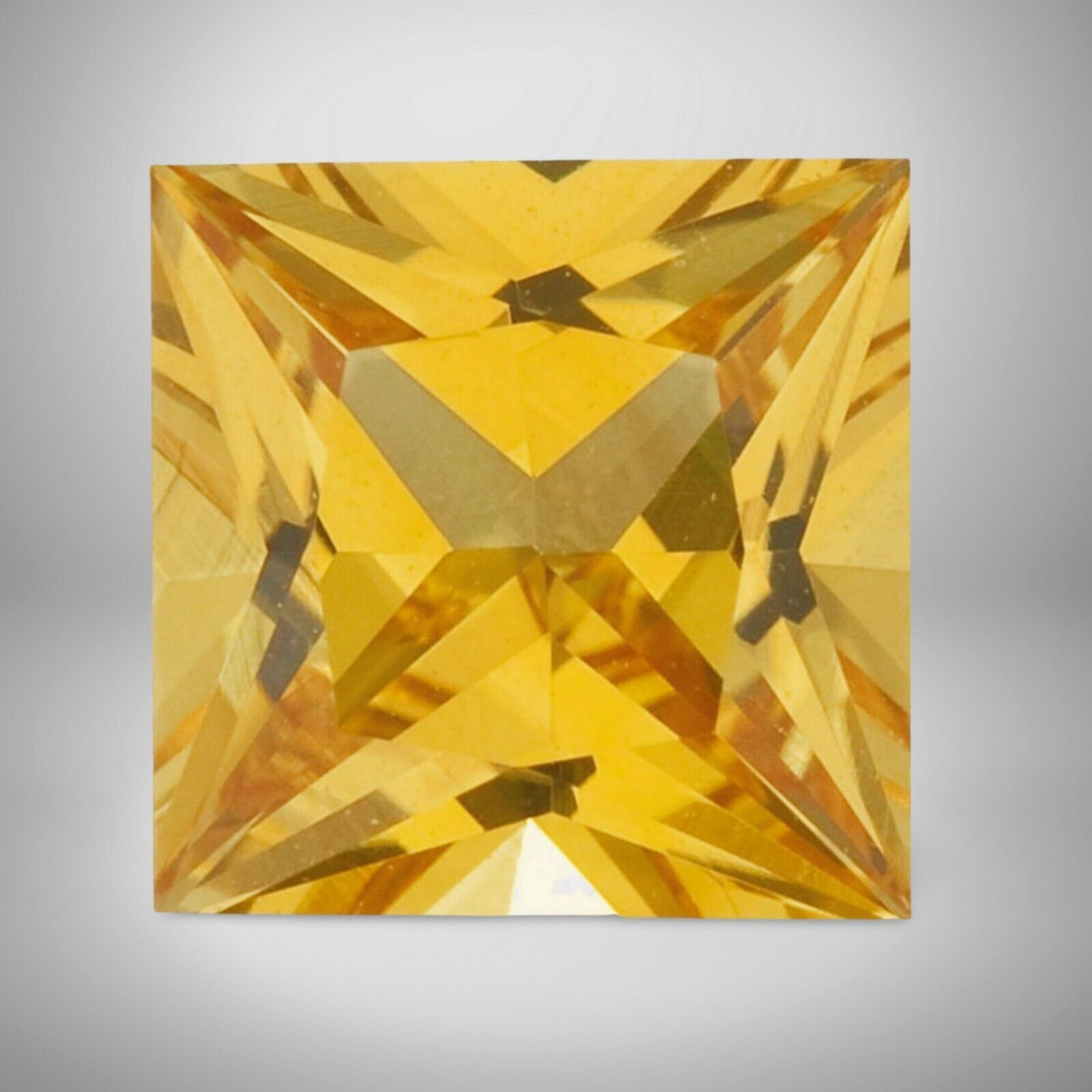 Yellow Sapphire Square Cut Gemstone 0.22 Cts - 4 mm AAA+ Loose Gem