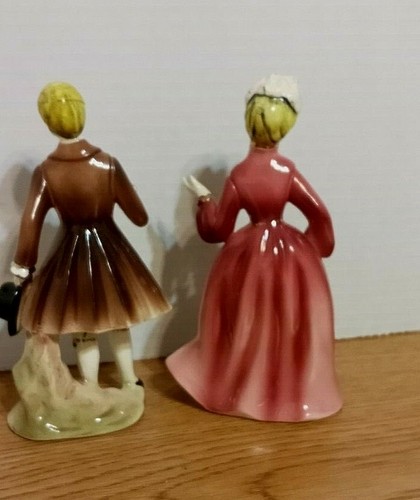 Vintage Norcrest Victorian Lady And Man Porcelain Figurines=Fancy Dress/Tails - Picture 2 of 7