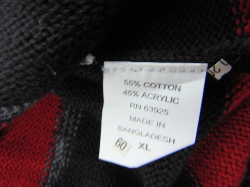 Silver Lake Black Striped 1/4 Zip Knit Sweater XL Nwt - Picture 6 of 9