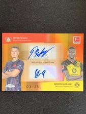 Patrik Schick, Serhou Guirassy 2025-26 Topps Chrome Bundesliga Dual Auto /25
