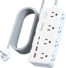 Power Strip Surge Protector - Multi Plug Outlet Adapter with 8 Widely...