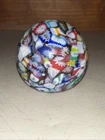 Vintage Murano Millefiori Art Glass Paperweight