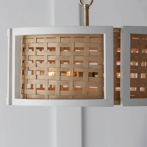 Capital Lola 16" Wide White and Woven Rattan Ceiling Light - Picture 3 of 8