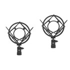  Set of 2 Podcast Mic Stand Shock Mount Holder Desktop Microphone