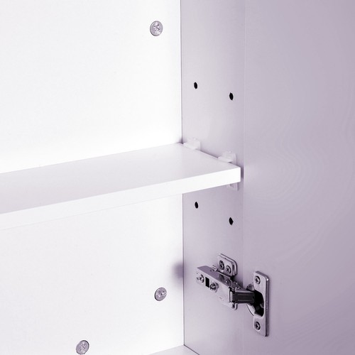 HOMCOM Wall Mounted Bathroom Mirror Storage Cabinet w/ Door Adjustable Shelf - Picture 8 of 10