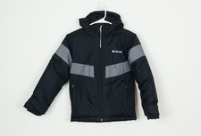 Columbia Winter Jacket Unisex Kids Size Medium 10/12 Years Black Hooded Puffer