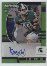 2020 Panini Prizm Draft Picks Rookies Neon Green /125 Kenny Willekes Auto 5p9