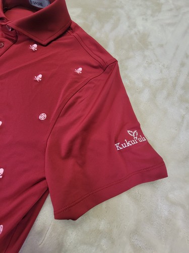 Polo da golf G/FORE uomo taglia Med teschio e maglietta logo tecnico manica corta polo marrone - Foto 6 di 15