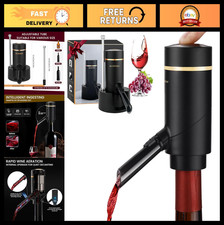 3-in-1 Electric Wine Aerator Set with Stand - Automatic Pump, Retractable Tube,