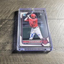 Denzer Guzman Signed IP Autograph 2022 Bowman Prospect Chrome Auto Card #BCP-138