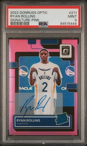 Ryan Rollins 2022 Donruss Optic Signature Auto /25 Rated Rookie PSA 9 Bucks