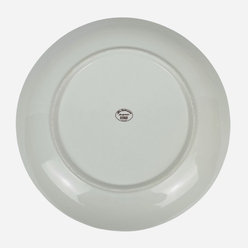 Plato para servir aguacate pintado a mano de 12" de gres vintage de los años 70 Japón - Imagen 2 de 12