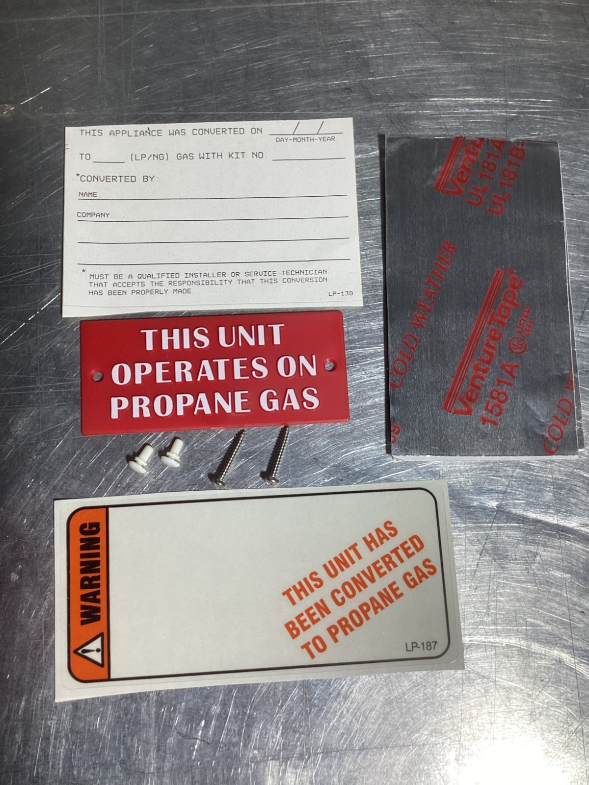 HTP 7250P-714 Dungs Conversion Labels Instructions Envelope Only No Valve