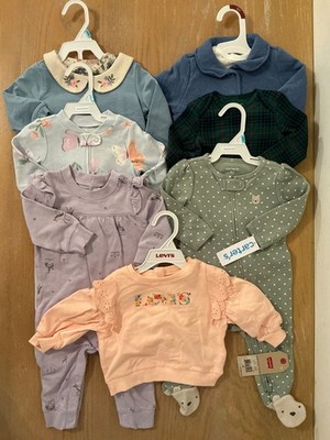 Carter's, Levi's Infant Girls Clothing Lot of 11 Size 6 Months