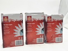 New Lot of 3 Home Accents Holiday 100 Clear Incandescent Mini String Lights