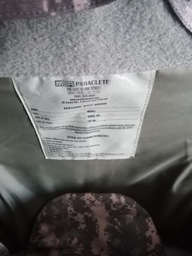 Orginal MSA Paraclete Personal Body Armor mit Softinlays Gr. Large - Bild 2 von 5