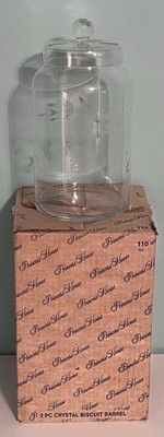 VTG 1991 2 Piece Biscuit Barrel Princess House Crystal Heritage Pattern #110