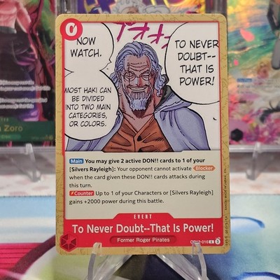 To Never Doubt--That Is Power! OP12-016 C Legacy of the Master One Piece NM/M