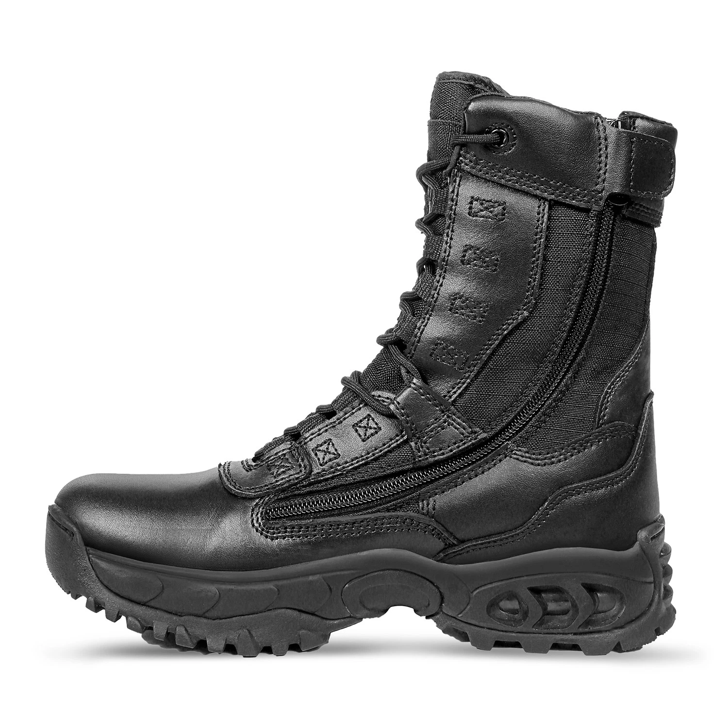 Ridge Footwear Men's 8" Waterproof Leather Tactical Military Work Boot Black