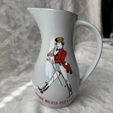 Johnnie Walker Red Label Pitcher Fine Staffordshire Pottery England 8”