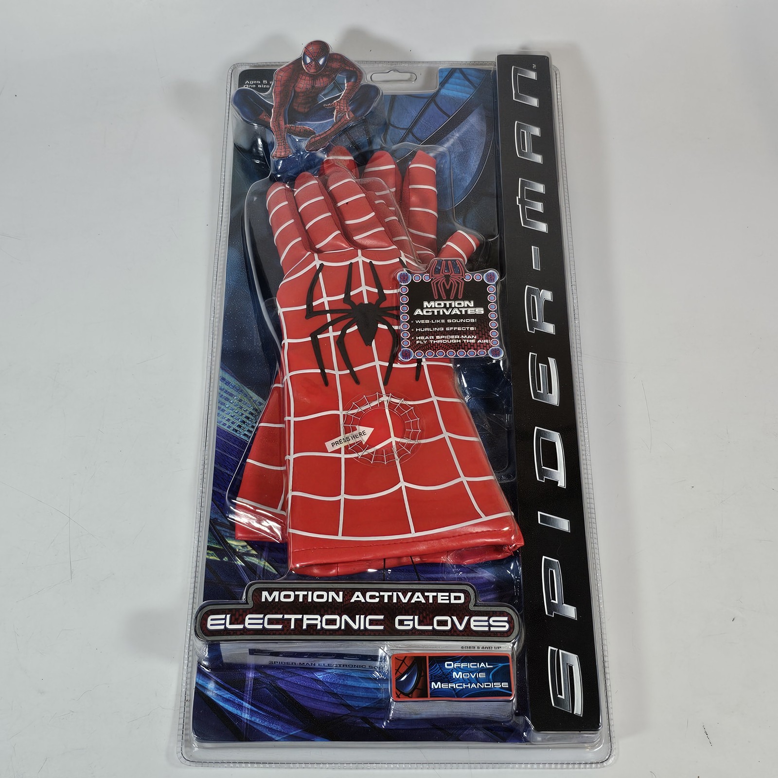 Spider-man motion activated electronic gloves official movie merchandise new
