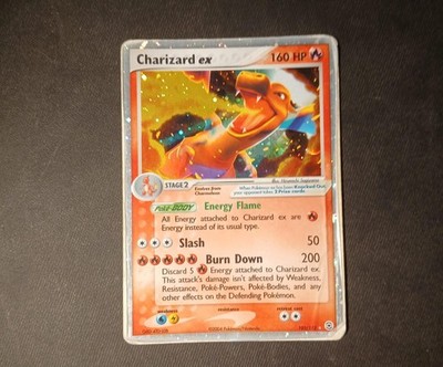 2004 Pokemon EX Feuerrot & Blattgrün Charizard EX Holo Foil Rare 105/112 ENG