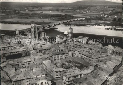 Pont-Saint-Esprit aerial photo Rhone Pont quartier 
