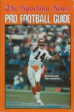 1982 The Sporting News Pro Football Guide-- Ken Anderson cover.
